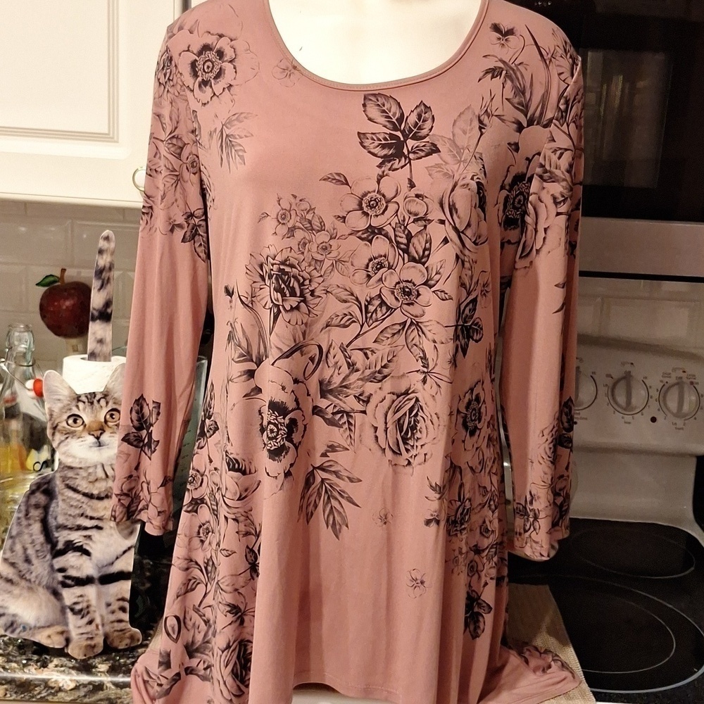 U women's Blue Mood casual stretch long sleeve regular size top XL